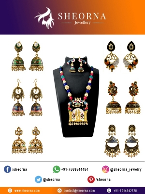 Buy Kundan Meenakari Jewellery Online from Sheorna